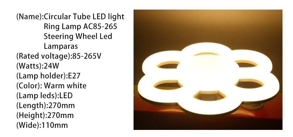 [NEW สวยมาก] LED Ceiling Light 24W E27 โคมไฟตกเเต่งเพดาน เเสงขาว/วอร์มไวท์ /Colrful RGB โคมไฟ led รูปทรงสวยงาม เเปลกใหม่ ไอเดียสำหรับตกเเต่งบ้าน ร้านอาหาร ห้องนั่งเล่น [ LED Steering Wheel Light Ring Bulb Lamp Downlight Ceiling Lights New ]