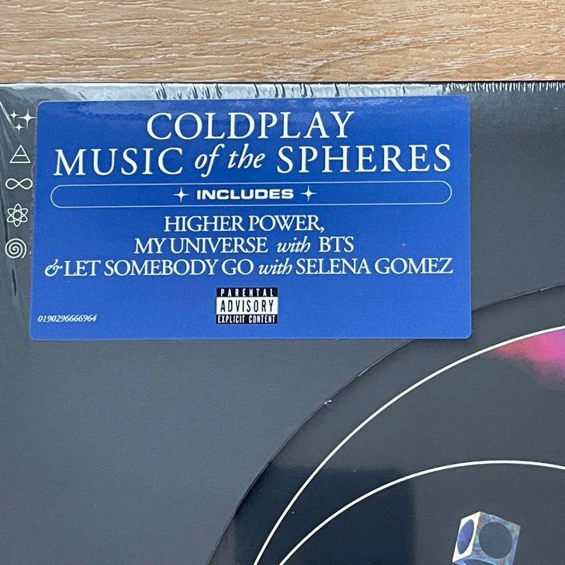 แผ่นเสียง Coldplay music of the Spheres ,Vinyl, LP, Album, Recycled Colour Vinyl, USA แผ่นเสียงมือหนึ่ง ซีล
