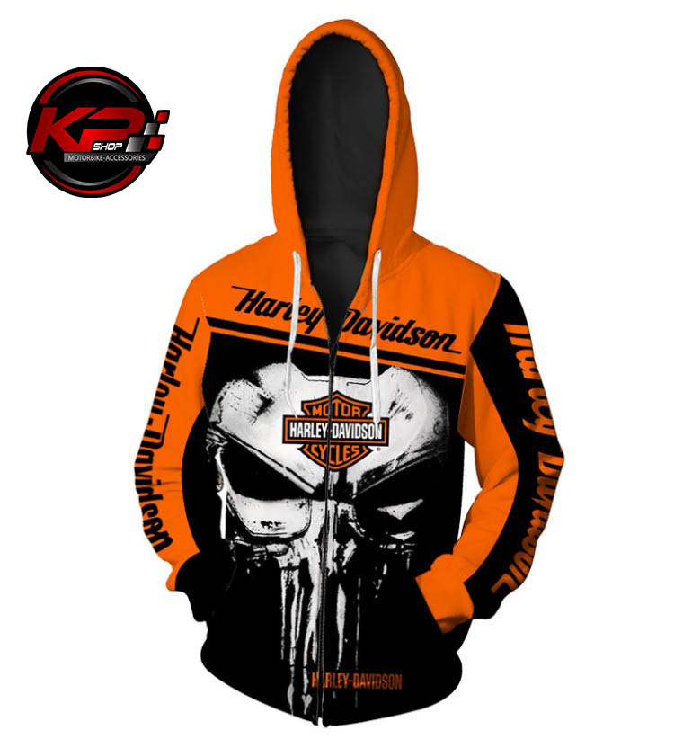 เสื้อฮู้ด เสื้อแจ๊คเก็ต HARLEY DAVIDSON แบบมีซิปหน้า