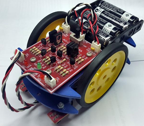 AP107ชุดคิทหุ่นยนต์เดินตามเส้นแบบใช้ทรานซิสเตอร์ANALOG BEAM