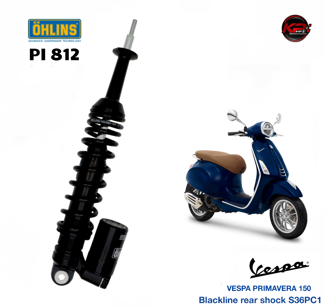 โช๊คอัพ OHLINS PI 812 FOR VESPA Vespa Primavera 150 / sprint 150 (rear) blackline