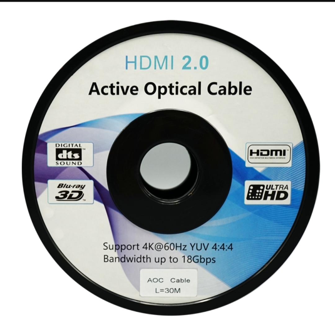 HDMI CABLE FIBER OPTIC 4K 10/15/20/30/50/100M HDMI2.0 AOC CABLE see