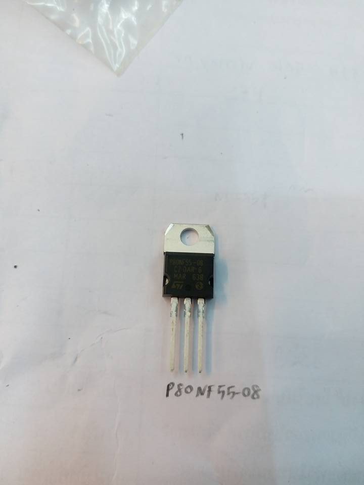 STP80NF55-08-Eราคาตัวล่ะMOSFETมอสเฟสตัวถังTO-220ราคาตัวล่ะ กระแสไฟ STripFET MOSFET N-Channel 55V / 80A, 300W6.5mΩ