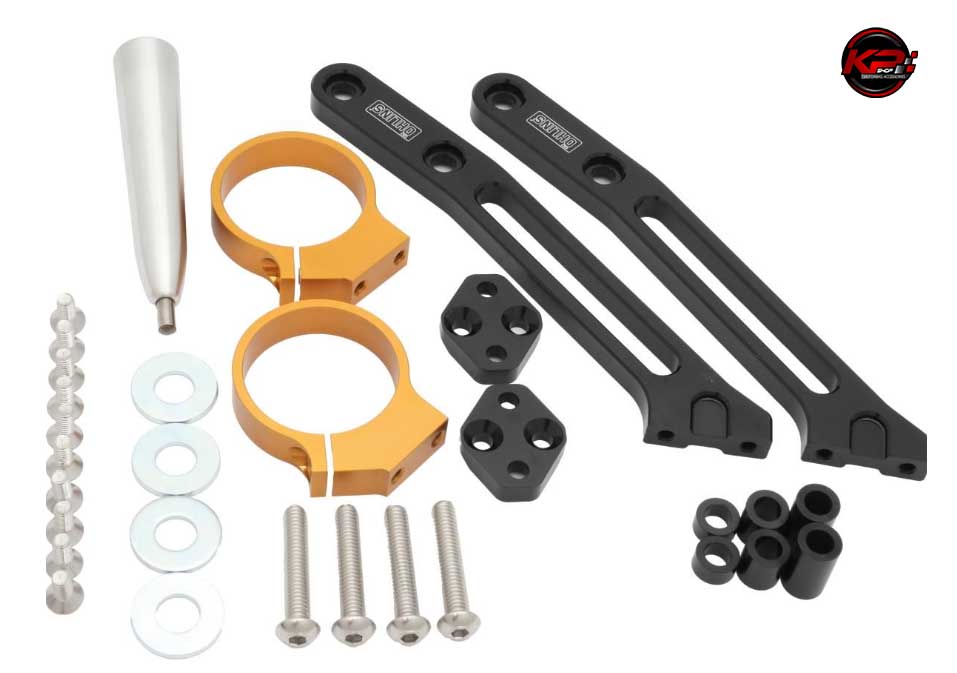 โช๊คอัพหลัง OHLINS HD 779 (328,5 mm, blackline, golden reservoir) FOR HARLEY DAVIDSON TOURING 2014-2024