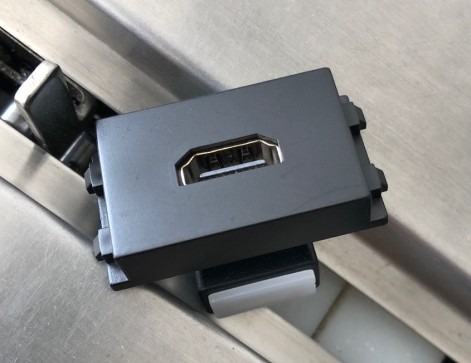 หน้ากาก HDMI 90° (สีดำ)