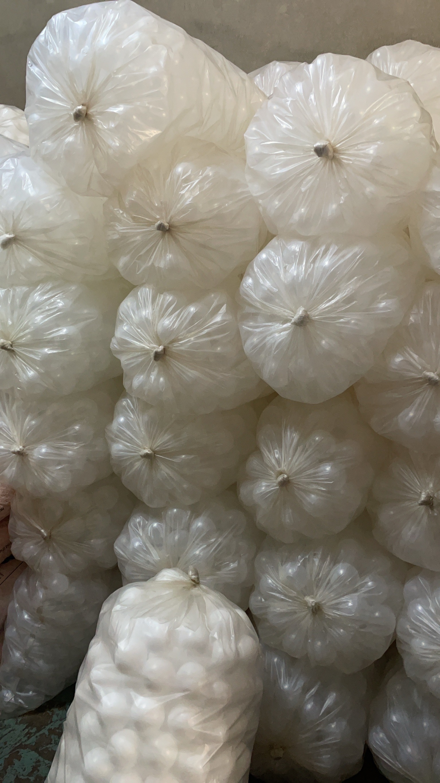 ลูกบอล พลาสติกอย่างดี คละสี 100 ชิ้น