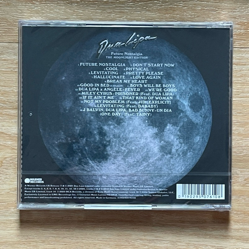 ซีดีเพลง CD Dua Lipa – Future Nostalgia (The Moonlight Edition) แผ่นแท้ ซีล กล่องแตก ทางร้านมีกล่องเปลี่ยนให้
