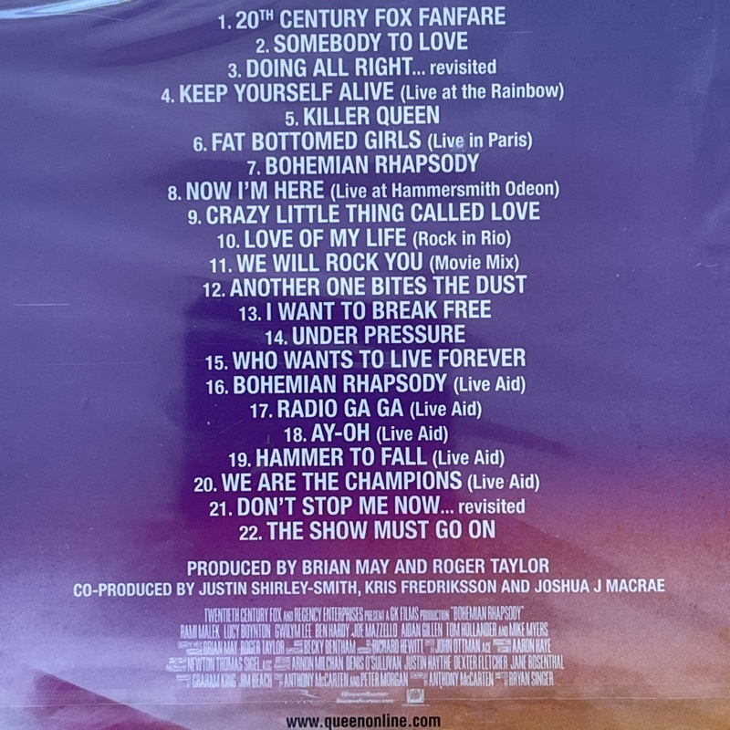CD Bohemian Rhapsody (The Original Soundtrack) แผ่นแท้ มือหนึ่ง ซีล