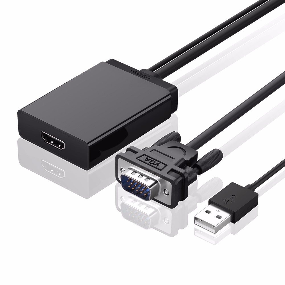 UGREEN 40213 VGA to HDMI Connector With Audio USB