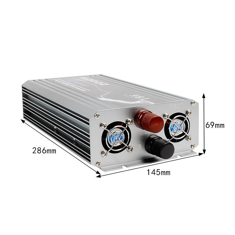 TBE อินเวอร์เตอร์ inverter pure sine wave power inverter 12V 2000W เครื่องแปลงไฟรถยนต์ 12V เป็นไฟบ้าน 220V ใช้สำหรับเครื่องมือช่าง รถเเห่เครื่องเสียง สว่าน