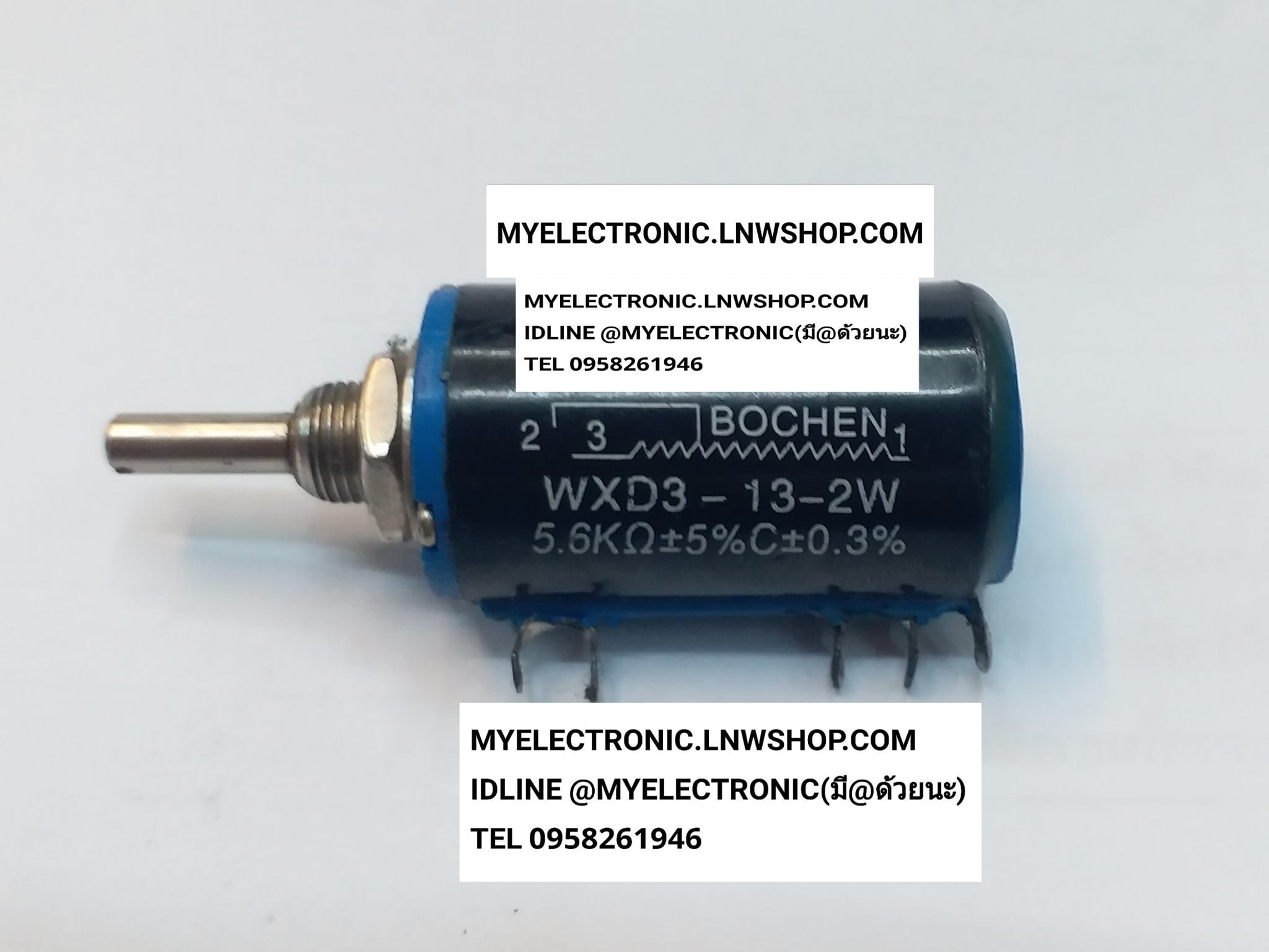 ขาย โวลุ่ม5.6K10รอบ รุ่นWXD3-13-2W โวลุ่ม10รอบ โวลุ่มปรับ10รอบ โวลุ่มทดรอบ10รอบ โวลุ่ม5.6K ปรับ10รอบ หมุนสิบรอบ โวลุ่ม 5.6K ปรับ หมุน 10รอบ สิบรอบ ยี่ห้อ BOCHEN ของแท้ ราคา ตัวละ . . . .หน่วย บาท
