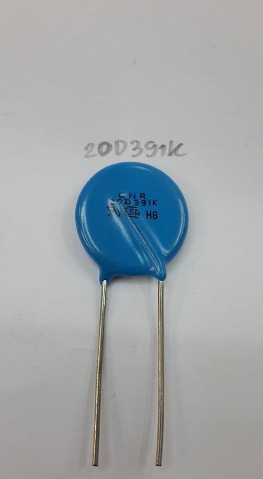 ขาย 20D391K วาริสเตอร์ VARISTOR ยี่ห้อ CNR ราคา ตัวละ . . . . หน่วย บาท