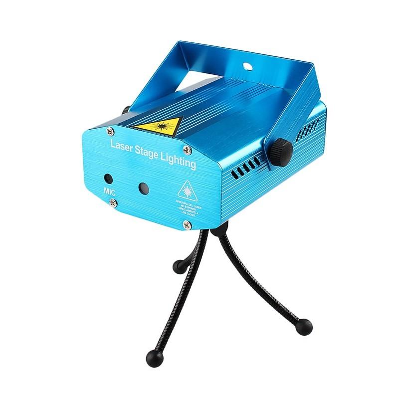 ส่งฟรี ! ไฟปีใหม่ ไฟเลเซอร์ ไฟเธคเลเซอร์ +เล่นจังหวะตามเสียงเพลงได้+ ใช้สำหรับไฟจัดงานปาร์ตี้สวยงาม ไฟเวที ไฟในผับ ไฟดิสโก้เธค ไฟประดับตกแต่ง ไฟดิสเพลย์ เพิ่มบรรยากาศสถานที่ (Mini Laser Stage Lighting Projector ) body สีฟ้า