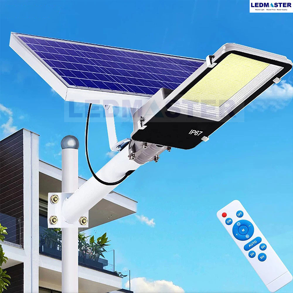 LED Street Solar Light ไฟถนนโซล่าเซลล์รุ่นแยกโคมแยกแผงสว่างสุด 10000W แสงขาว แถมมีรีโมทปรับสถานะไฟมีการรับประกันสินค้าจากทางร้าน