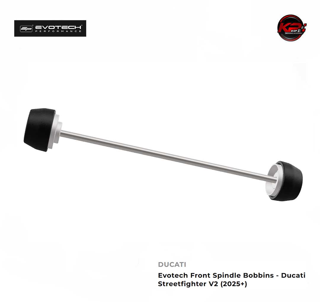 กันล้มหน้า Evotech Front Spindle Bobbins - Ducati Streetfighter V2 (2025+)