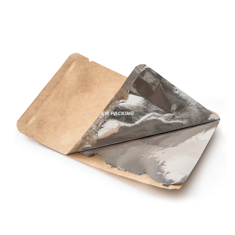 ซองซีลกระดาษคราฟท์ ขาว น้ำตาล ด้านในฟอยล์ ขอบโค้ง 260 ไมครอน (100 ใบ)