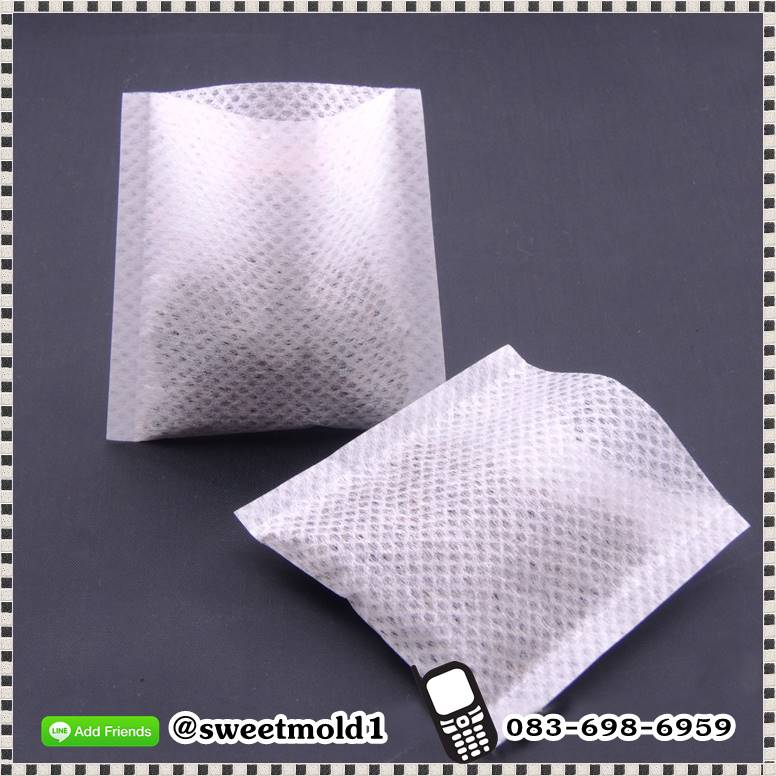 ถุงซองกระดาษเยื่อไม้ ซีล 3 ด้าน ถุงซองชา แพ็ค100ชิ้น (คลิกดูขนาดสินค้า)