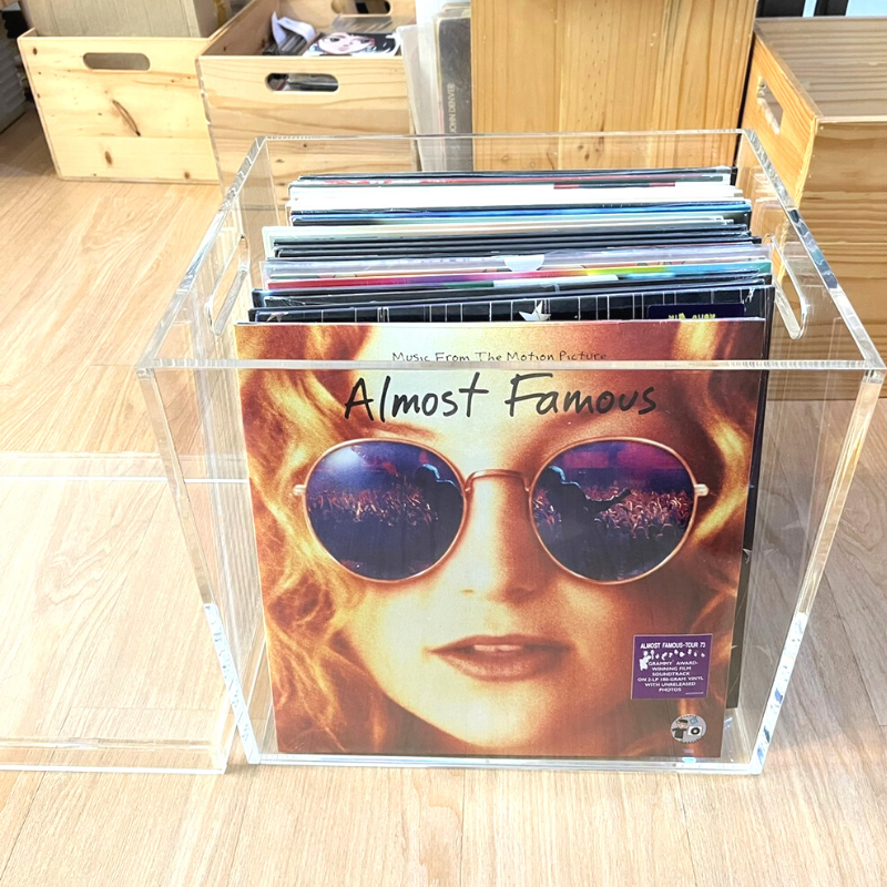 ลังอะคริลิคเก็บแผ่นเสียงมีฝาปิด กล่องอะคริลิคมีฝาปิด ลังอะคริลิค (ใส)