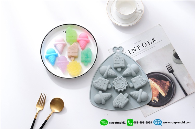 แม่พิมพ์ไอติม พิมพ์ไอศรีม 9ช่อง ขนาด35-40กรัม รหัสสินค้า: 007759