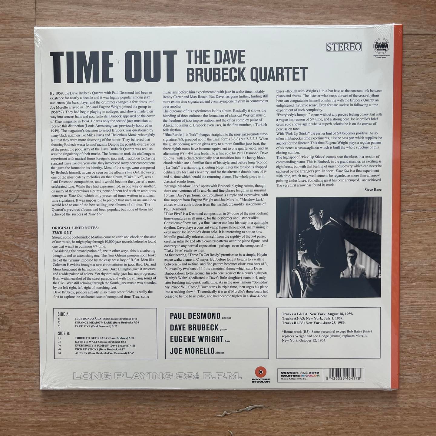 แผ่นเสียง The Dave Brubeck quartet – Time Out**Limited Edition, Orange Vinyl แผ่นเสียงมือหนึ่ง ซีล
