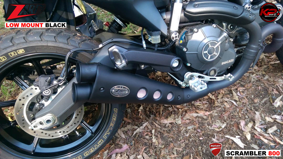 ท่อ ZARD FOR DUCATI SCRAMBLER 800 (LOW MOUNT BLACK) สลิปออน