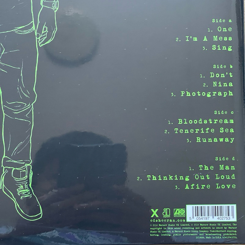 แผ่นเสียง Ed Sheeran -X ,2 x Vinyl, 12", 45 RPM, Limited Edition, Reissue, Transparent Clear มือหนึ่ง ซีล