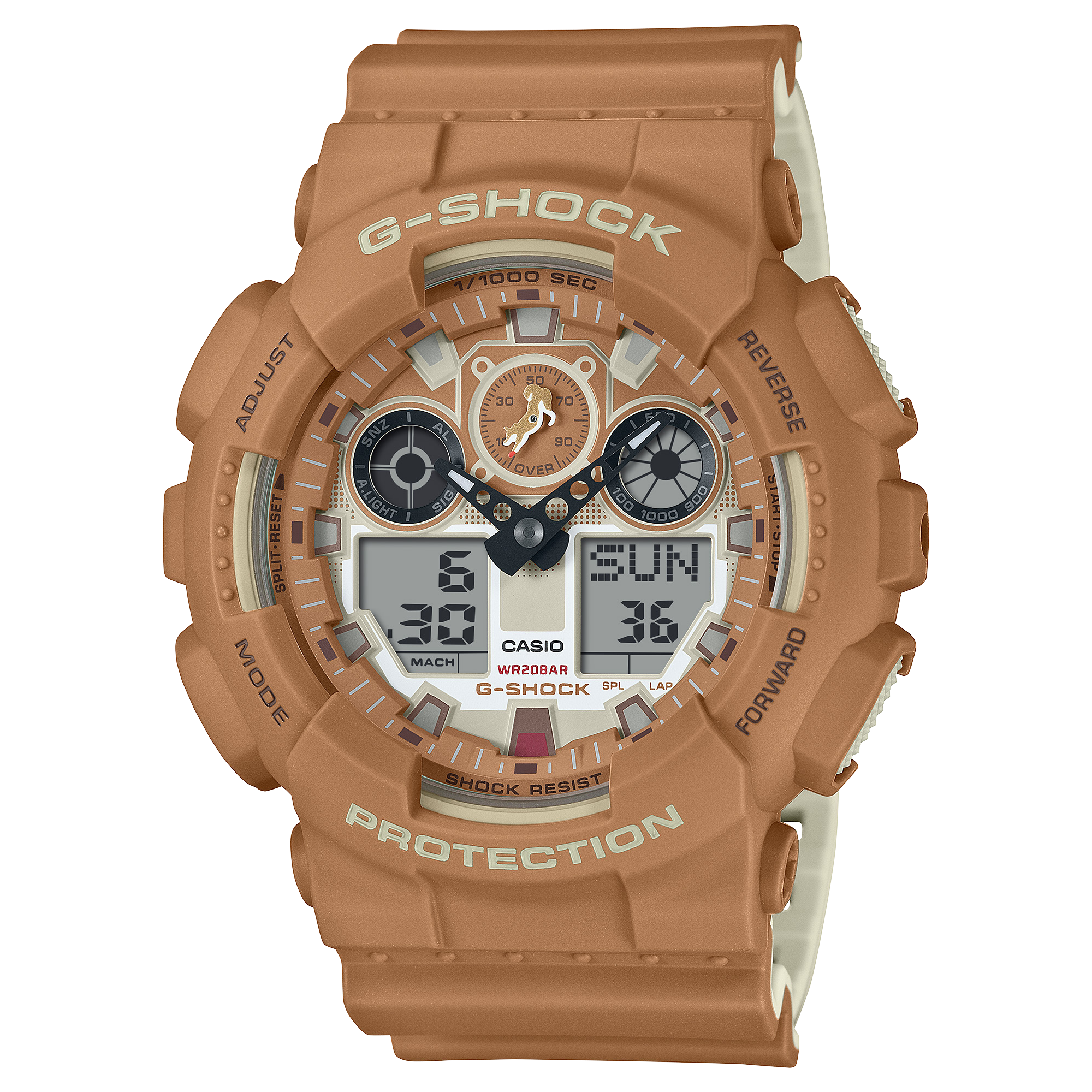 GA-100SHB-5A | อะนาล็อก-ดิจิตอลมาตรฐาน | ซีรีส์ GA-100 | G-SHOCK | นาฬิกา | CASIO