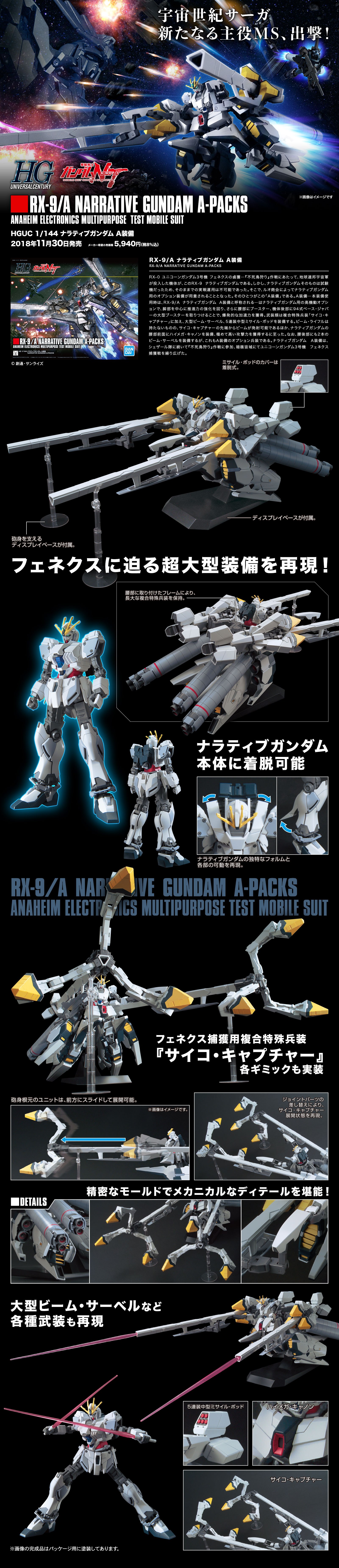 HGUC 1/144 NARRATIVE GUNDAM (A-PACKS)