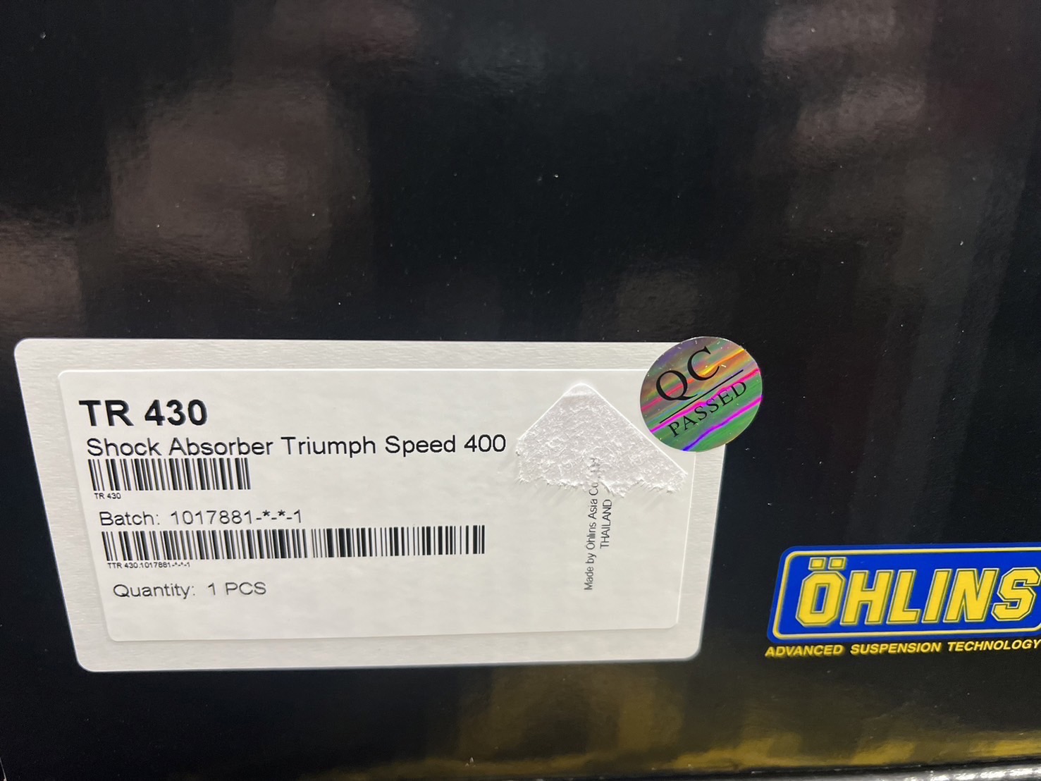 โช๊คอัพหลัง OHLINS TR 430. FOR TRIUMPH SPEED 400