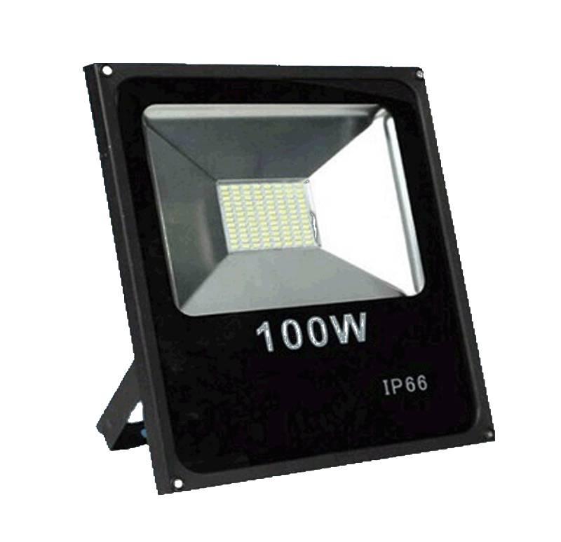 X2 เเพ็คคู่ LED FLOODLIGHT โคมไฟสปอร์ตไลท์ 100W รุ่น Slim Chip SMD เเสง warmwhite โคมไฟสนาม ไฟฟลัดไลท์ สำหรับตกเเต่งสถานที่ อาคาร สวน ส่องป้ายโฆษณา จำนวน 2 ชิ้น