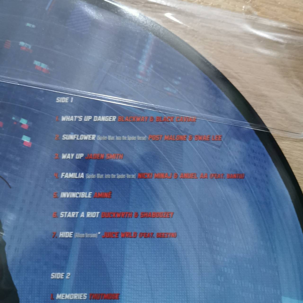 แผ่นเสียง Spider man picture disc : Into the spider-1 verse * limited collector's edition แผ่นเสียงใหม่