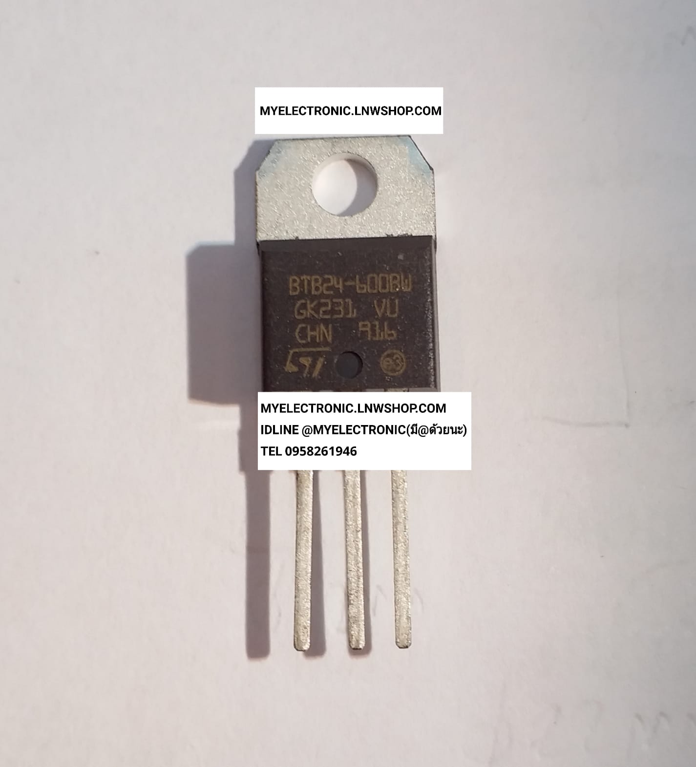 ขาย BTB24-600BW ตัวถัง TO-220 ยี่ห้อ ST SGS-THONSAN ทอมสัน ราคาตัวละ บาท