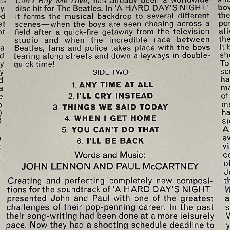 แผ่นเสียง The Beatles - A Hard Day's Night ,Vinyl, LP, Album, Reissue, Remastered, Repress, Stereo มือหนึ่ง ซีล