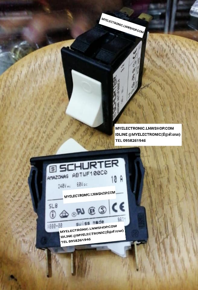 ขาย สวิทช์ เหลี่ยม 4ขา ABTWF100C0 ยี่ห้อ SCHURTER สวิตช์ 4ขา AMAZONAS สวิทช์เบรคเกอร์ เปิด-ปิดธรรมดา เวลาชอร์ตเด้งกลับ เวลาชอร์ตตัด คอนแทรค10A240V 10A60VDC สวิทช์4ขา ABTWF100C0 ยี่ห้อSCHURTER สวิตช์4ขา คอนแทรค 10A240V 60VDC ของแท้ SWISS ราคา ตัวละ . . . .