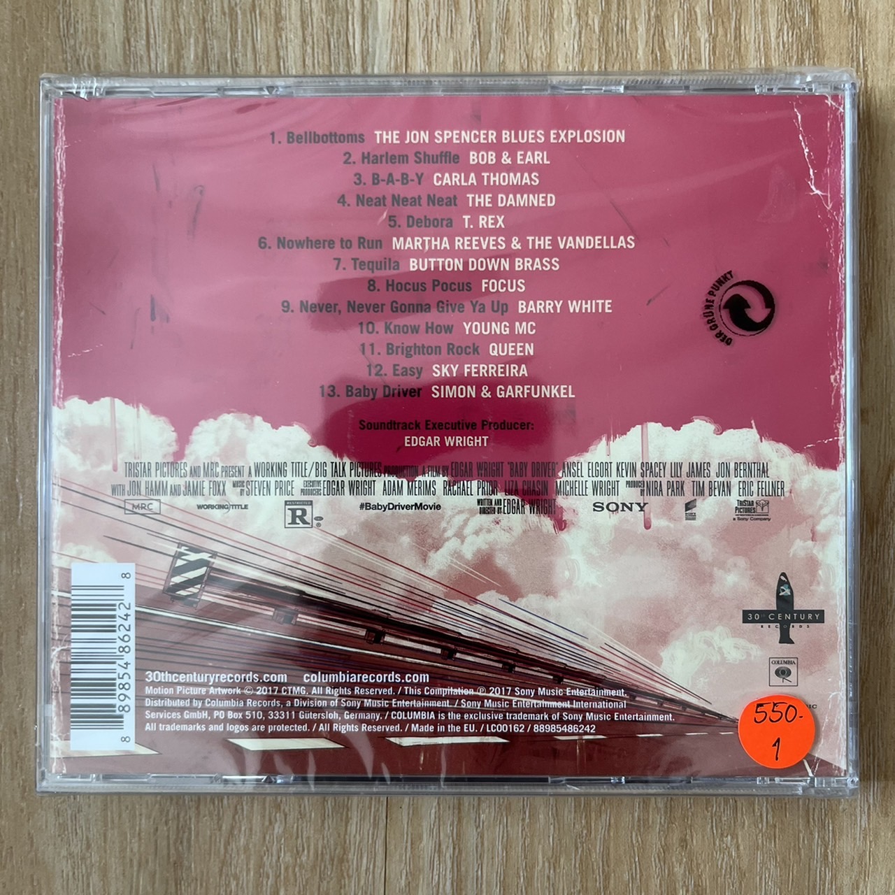 CD ซีดีเพลง Various – Baby Driver (Killer Tracks From The Motion Picture) (แผ่นแท้,ใหม่,มือหนึ่ง)