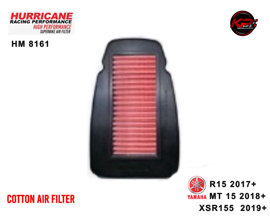 กรองอากาศ HURRICANE FOR YAMAHA R15 MT15 XSR155 (COTTON) HM8161