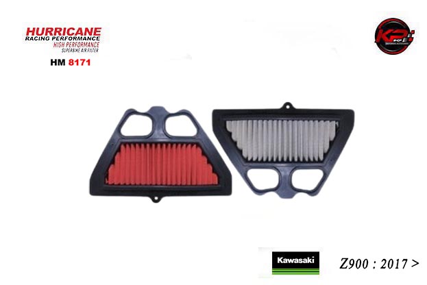 กรองอากาศ HURRICANE FOR KAWAZAKI Z900 2017+ (COTTON) HM8171