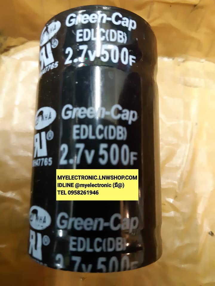 C500F2.7VDCยี่ห้อSAMWA Green-Cap SUPPER CAP