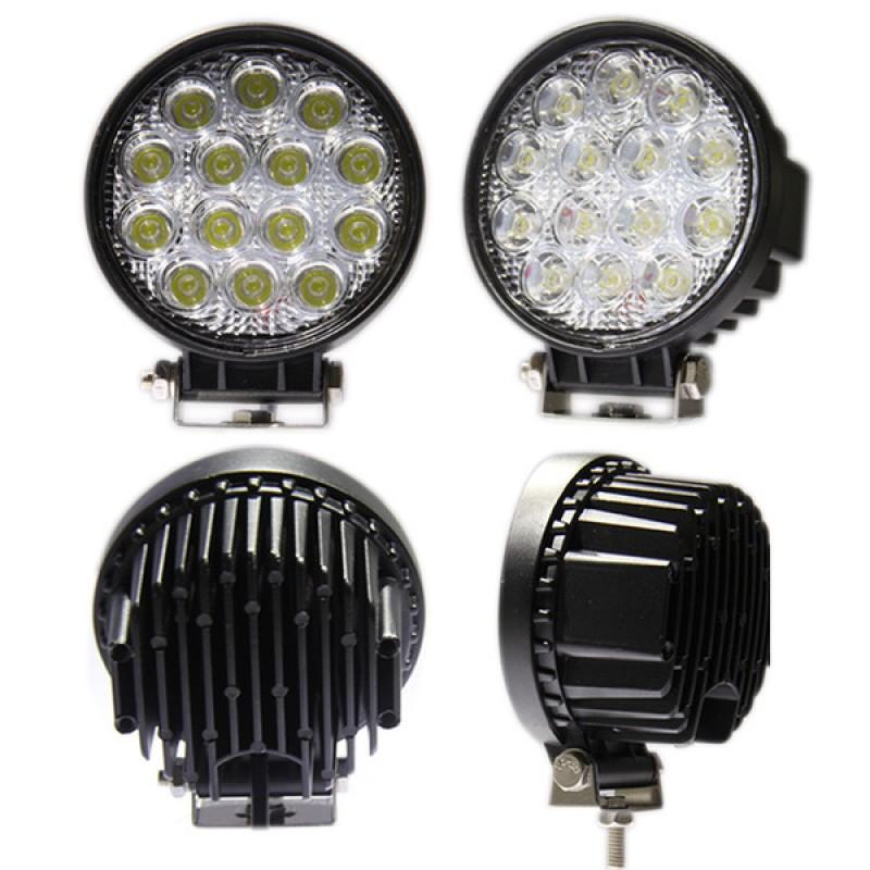 2 ชิ้น คุ้มกว่า !! LED Light bar lamp 42W ไฟสปอตไลท์รถ ไฟหน้ารถยนต์ ไฟท้ายรถ ไฟถอยรถ ไฟรถมอเตอร์ไซค์ อุปกรณ์เเต่งรถ อะไหล่รถยนต์ บิ๊กไบค์ บรรทุก สิบล้อ เรือ สปีดโบ๊ท ATV สว่างสุดยอด เเสงพุ่งสุดขีด 12V-24V เเสงขาว ทรงกลม งานพรีเมี่ยม รุ่นหนา จำนวน 2 ชิ้น