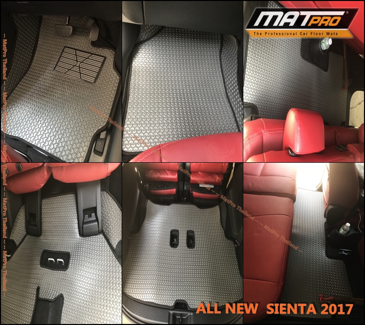 พรมปูพื้นเข้ารูป 100% ลายกระดุม สำหรับรถ รุ่น ALL NEW SIENTA 2016-2019