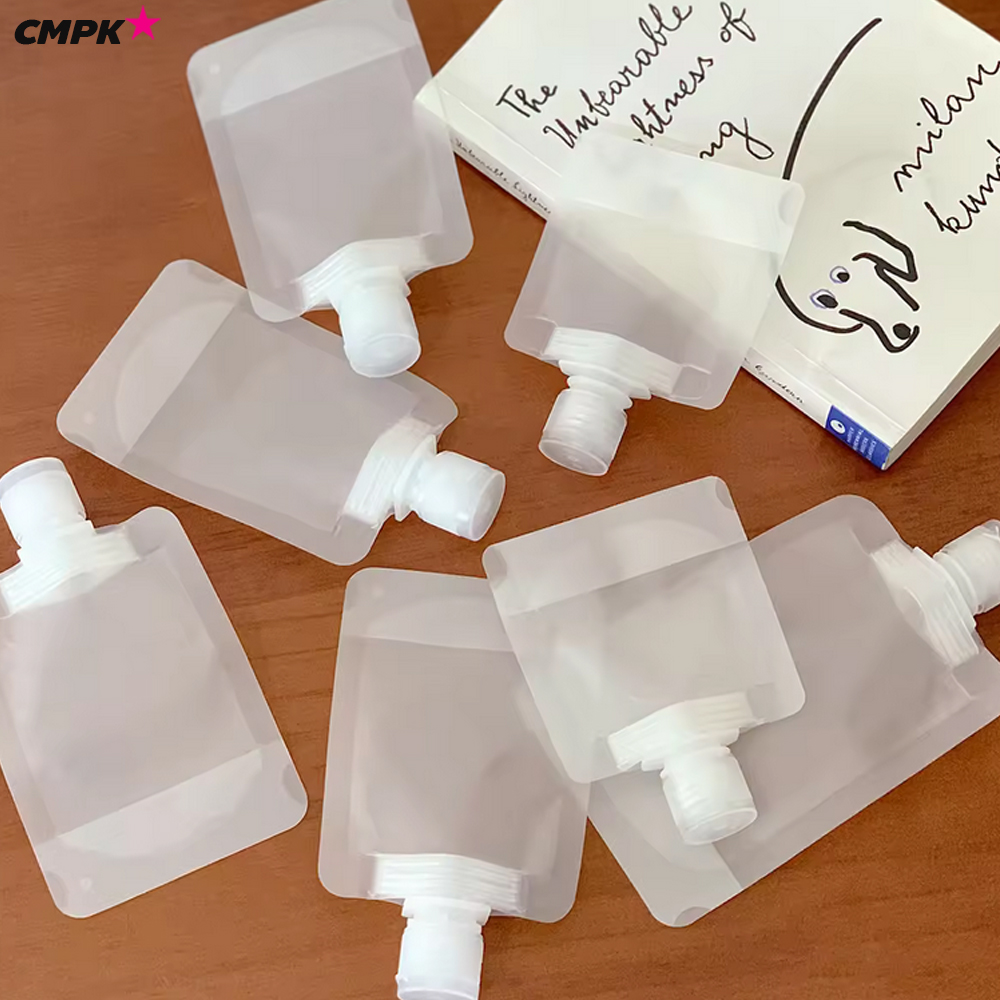 ซองแบ่งครีม แบ่งของเหลวแบบพกพา (50ใบ) รีฟิลได้ ฝา Flip ตั้งได้ เนื้อขุ่น