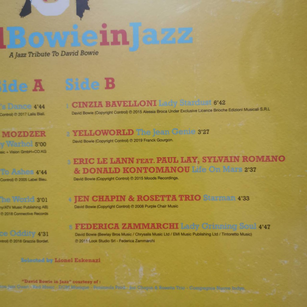 แผ่นเสียง David Bowie In Jazz - A Jazz Tribute To David bowie ,Vinyl, LP, france แผ่นเสียงมือหนึ่ง ซีล
