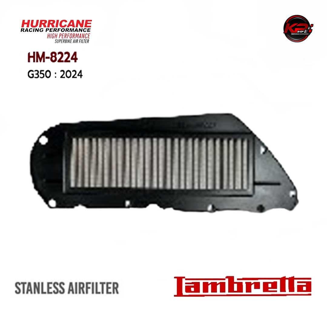 กรองอากาศ HURRICANE FOR LAMBRETTA G350 (STANLESS) HM8224