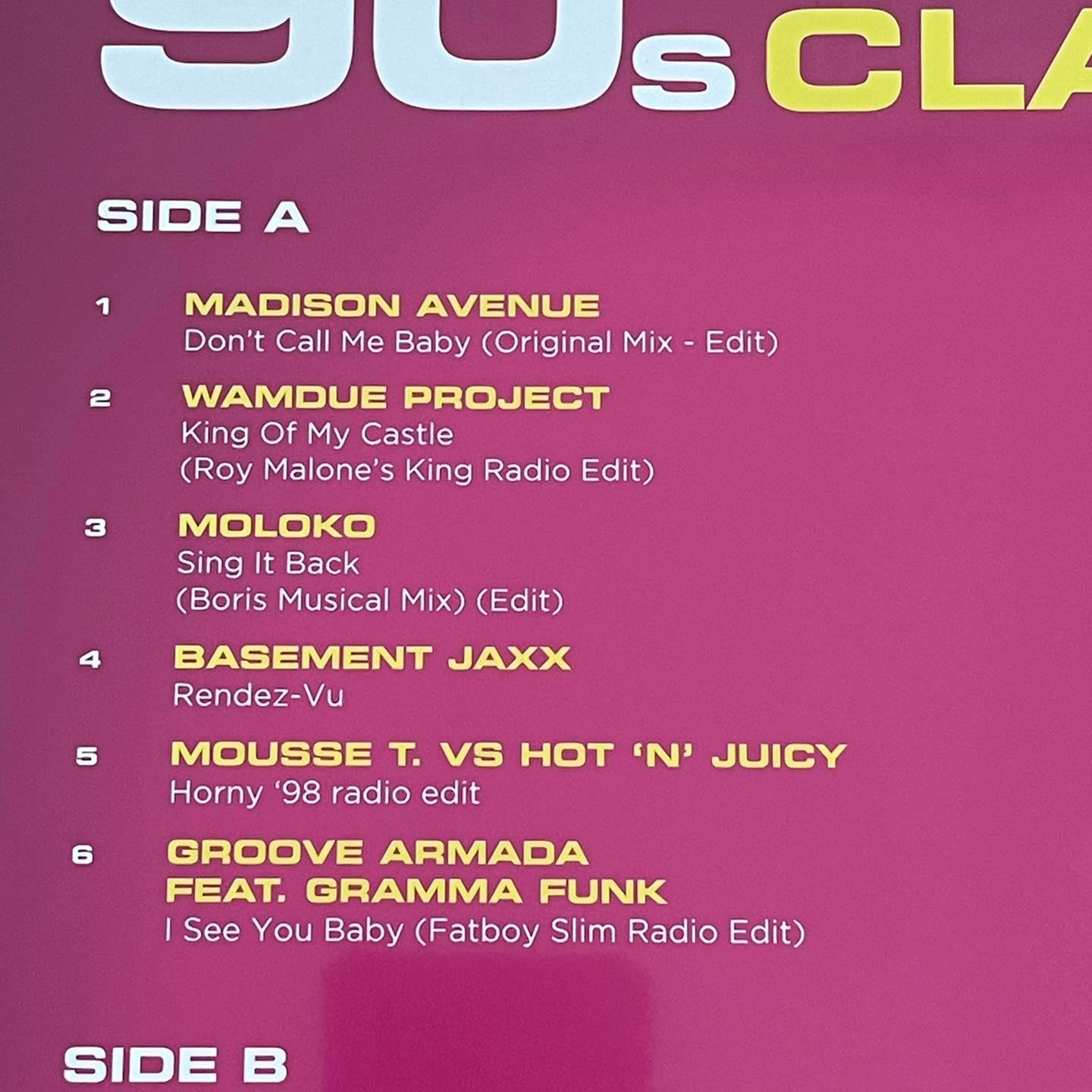 แผ่นเสียง 90s Dance Classics ,2LP x 140g vinyl แผ่นเสียงใหม่ ซีล