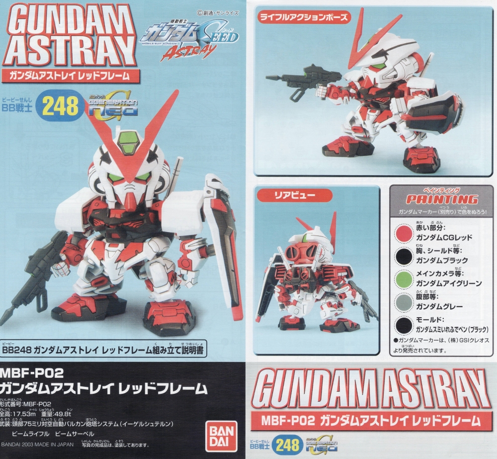 1057987 BANDAI SPIRITS BB248 SDBB No.248 GUNDAM ASTRAY RED FRAME