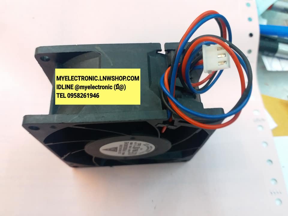 ขาย พัดลม24VDC0.75A ขนาด80×80×38mm.ชนิดลูกปืน ยี่ห้อ DELTA DC BRUSHLESS รุ่น FFB0824EHE พัดลม 24V DC 0.75A สี่เหลี่ยม ราคา ตัวละ . . บาท