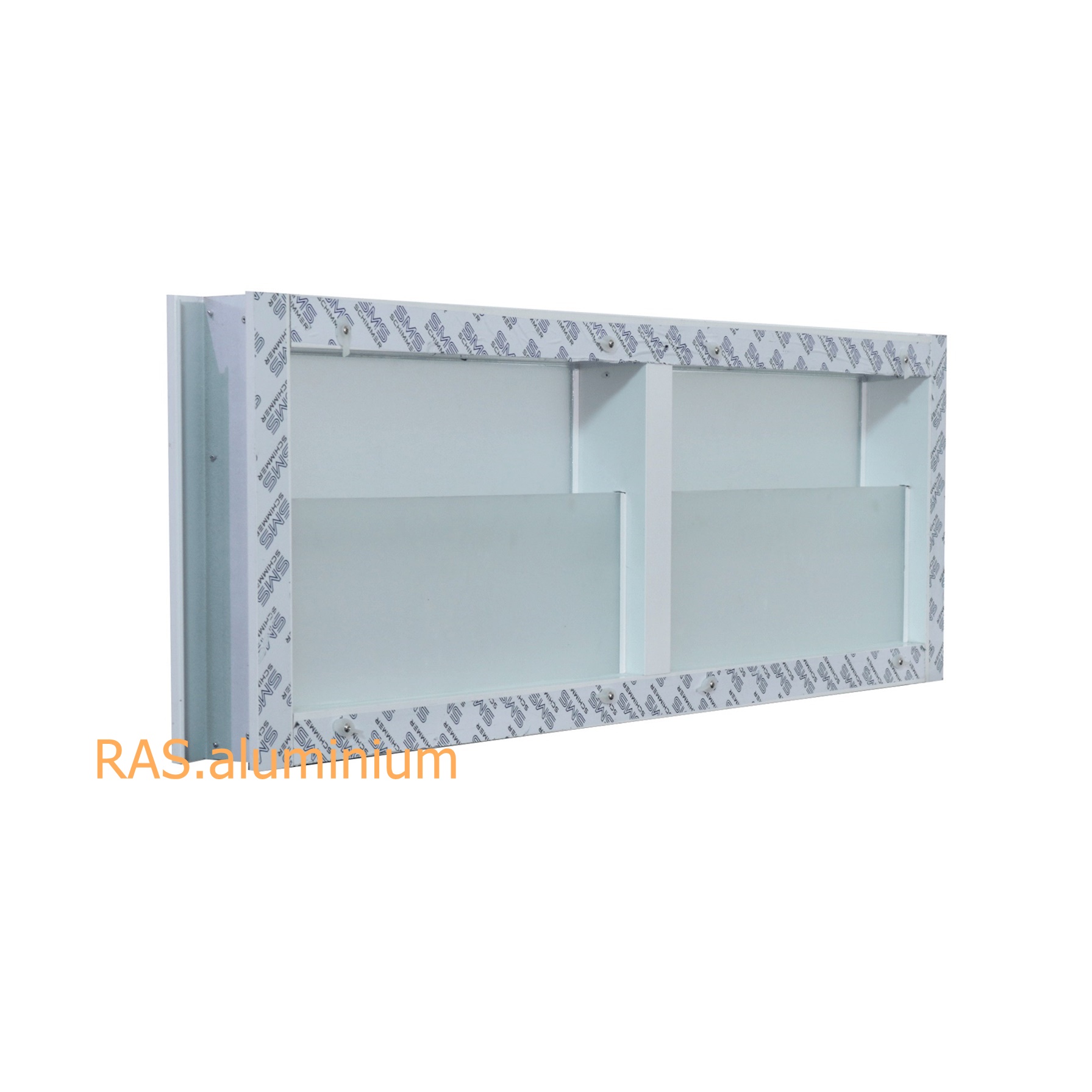 หน้าต่างบานเกล็ดซ้อนคู่116x 40 ชุดสำเร็จ