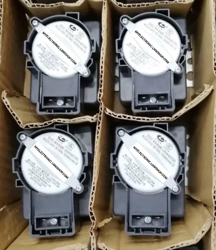 ขาย มอเตอร์ เครื่องLG แอลจี มอเตอร์รุ่นQA22-DRAIN MOTOR AC220-240V 50/60HZ E 4W ยี่ห้อLEILI MOTOR CHINA ราคา ตัวละ . . . หน่วย บาท มีหน้าร้านอยู่บ้านหม้อ กรุงเทพ ส่งของเร็ว มาซื้อหน้าร้านได้ สั่งปุ๊บส่งปั๊บ