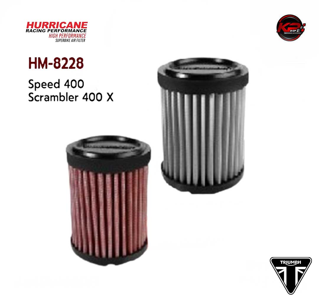 กรองอากาศ HURRICANE FOR TRIUMPH SPEED 400 / SCRAMBLER 400 (STANLESS) HM8228