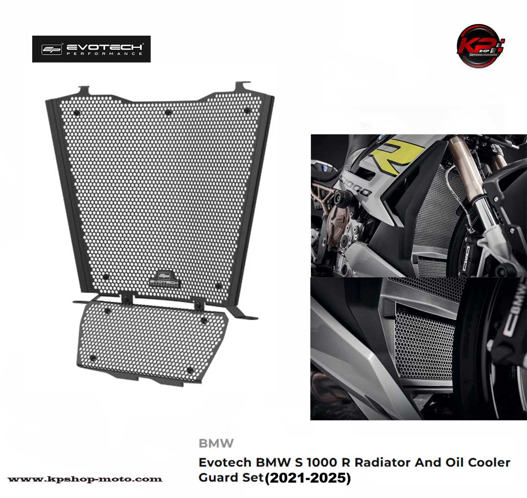การ์ดหม้อน้ำ & การ์ดออยส์ Evotech BMW S 1000 R Radiator And Oil Cooler Guard Set (2021 - 2025)
